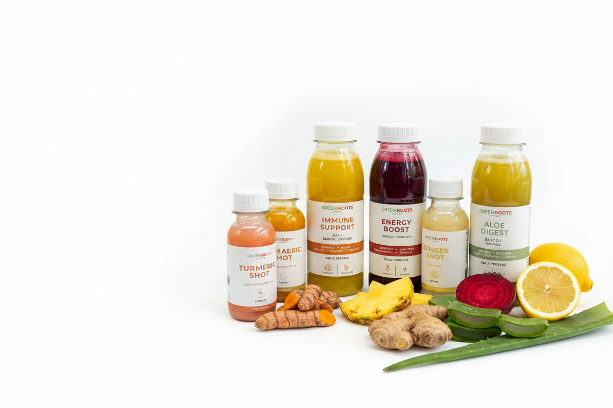 Green Roots Juicery Hero - Right Aligned